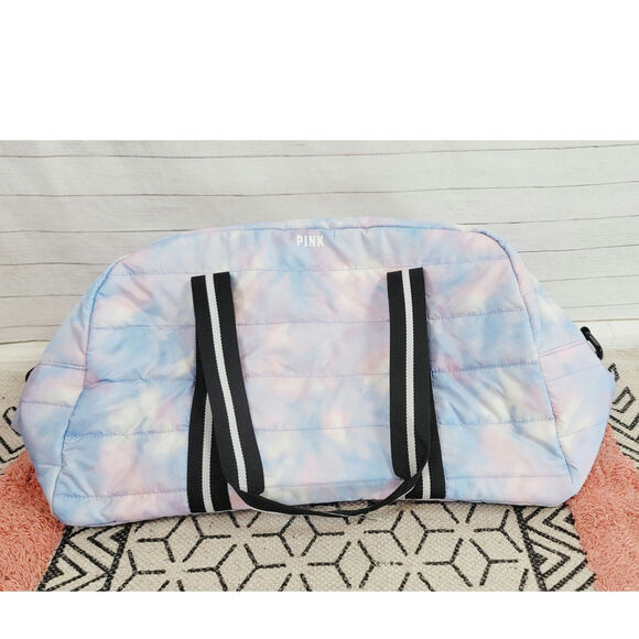 VICTORIA'S SECRET PINK CLOUD TIE DYE SMALL DUFFLE BAG - Picture 1 of 14